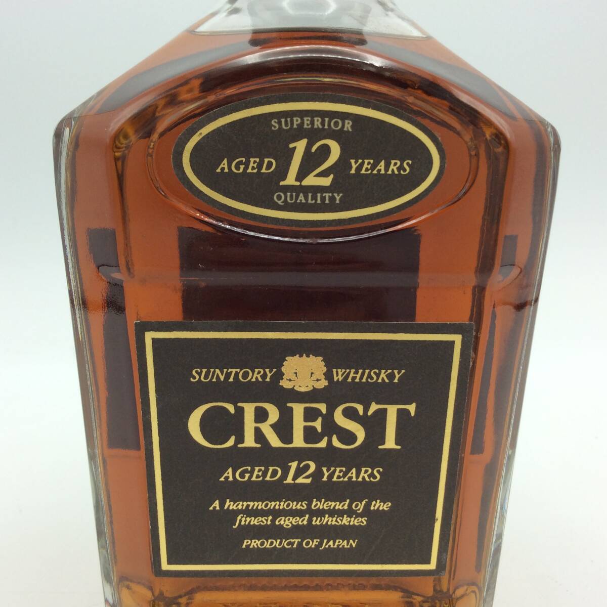 HH97◇［東京都内限定発送］未開栓 SUNTORY サントリー CREST クレスト 12年 黒キャップ ウイスキー 750ml 43% 国産 古酒 ◇_画像3