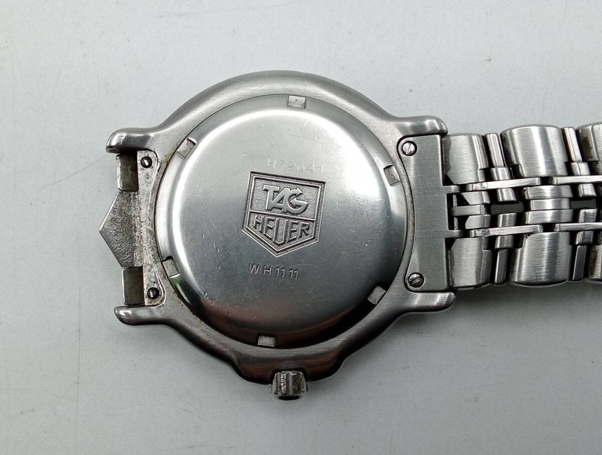 RR120*<QZ/ operation > wristwatch belt torn equipped TAGHEUER PROFESSIONAL TAG Heuer Professional WH1111 quarts Date present condition goods *