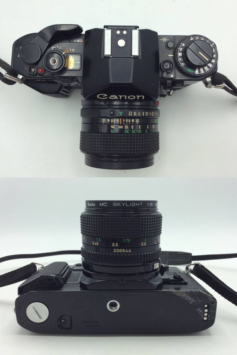 BB13♪＜動作/精度未確認＞ジャンク フィルムカメラ Canon キャノン A‐1 50ｍｍ 1:1.4 レンズフィルター 現状品♪_画像3