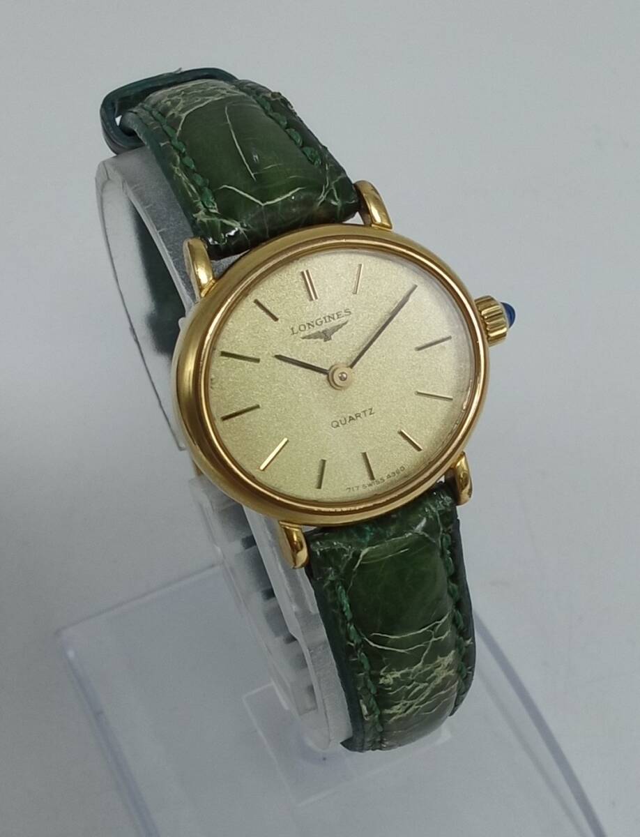 BB21♪＜QZ/不動＞腕時計 LONGINES Quartz ロンジン クォーツ 2針 純正ベルト 箱付き 現状品♪_画像3