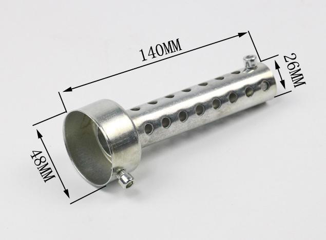 汎用 インナーサイレンサー バッフル チャンバー ロング シルバー 48mmの画像1