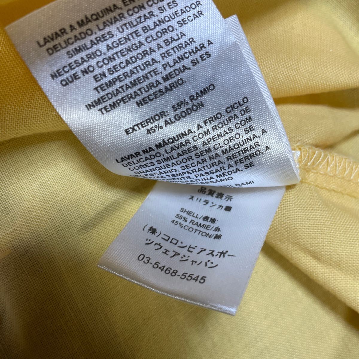 Columbia コロンビア 綿麻 半袖シャツ メンズUSサイズS アウトドア ボタンダウンシャツの画像7