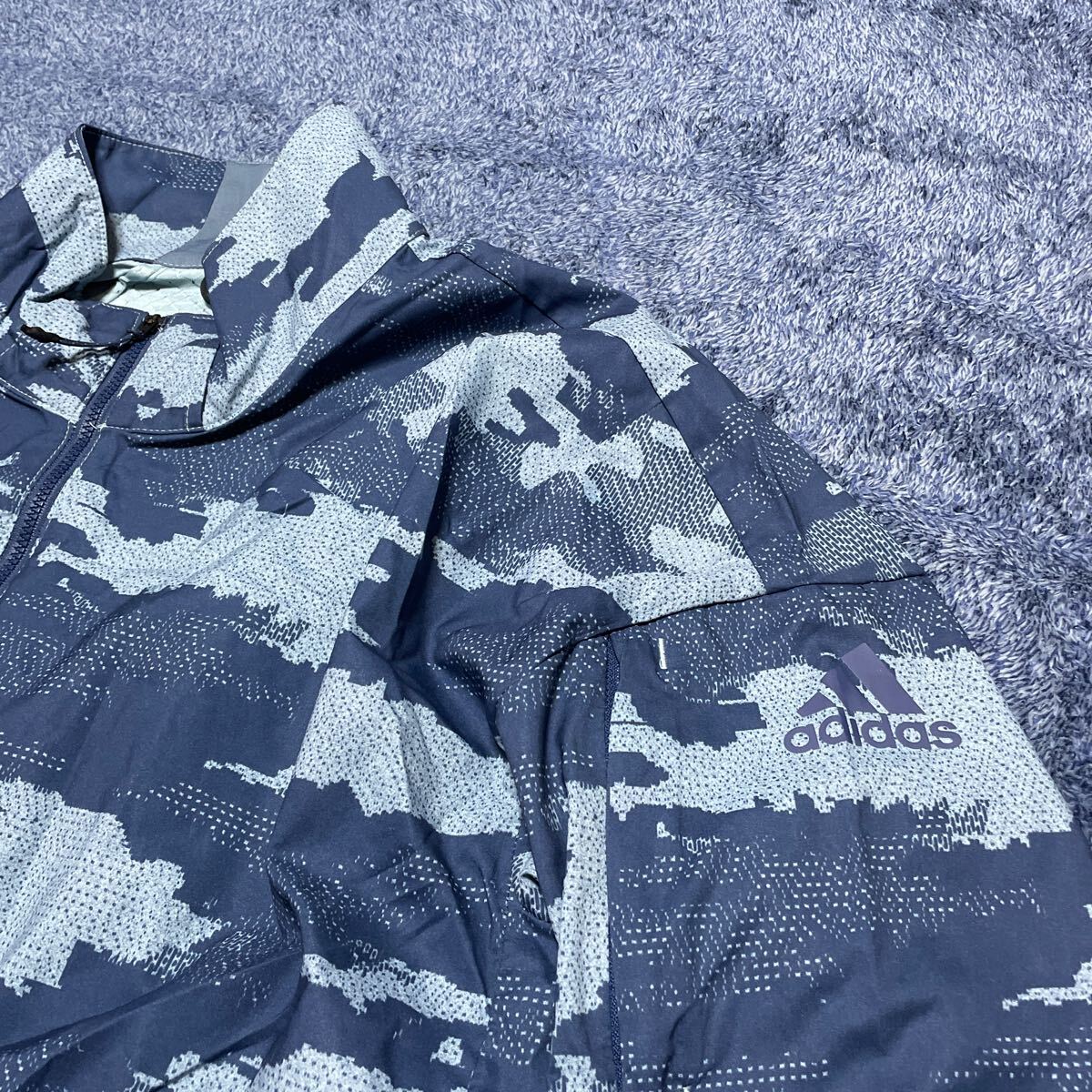 Adidas running wear pa Cub ru storage adidas SnovaTOKYO jacket EDN88 men's size O noble indigo 