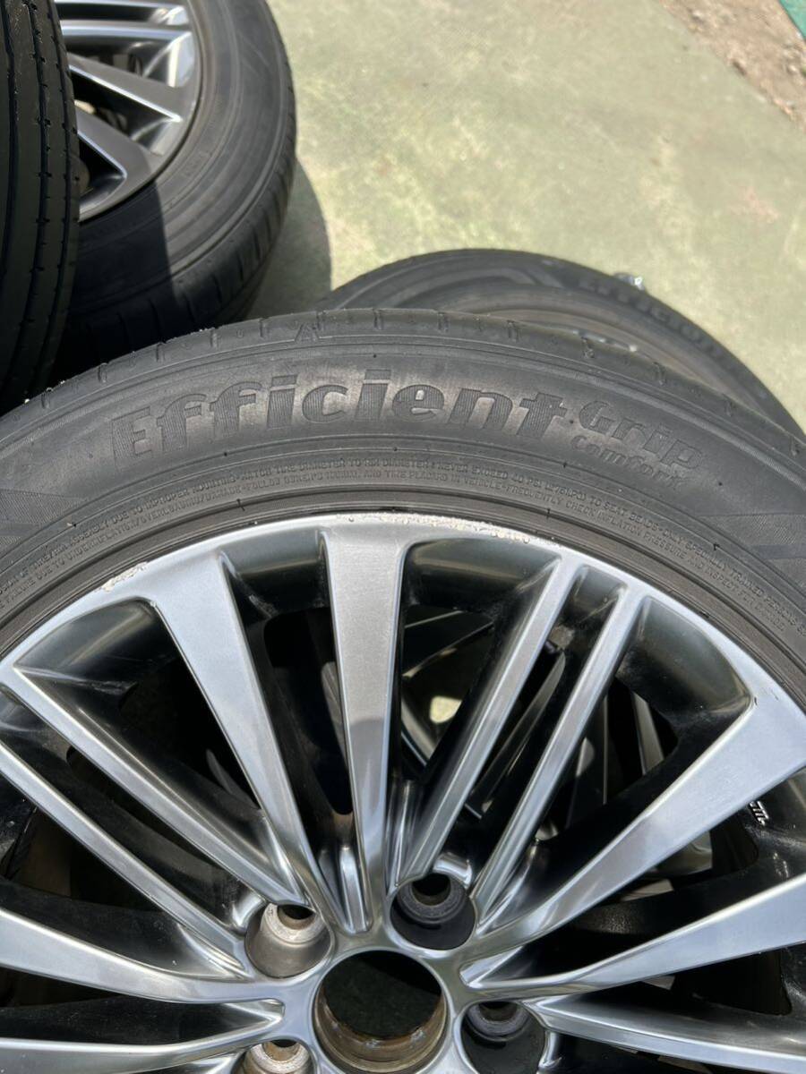 広島市発 クラウンロイヤル 純正ホイール 210系 ブラックスタイル 215/55R17 4本セット 7J 114.3 タイヤホイール　トヨタ グッドイヤー_画像10