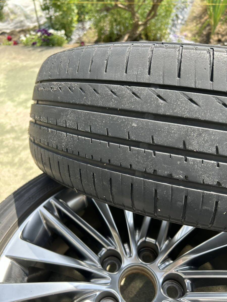 広島市発 クラウンロイヤル 純正ホイール 210系 ブラックスタイル 215/55R17 4本セット 7J 114.3 タイヤホイール　トヨタ グッドイヤー_画像5