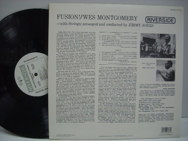 [LP] WES MONTGOMERY with STRINGS ウェス・モンゴメリー / FUSION! フュージョン！ US再発盤 ORIGINAL JAZZ OJC-368 ◇r60507_画像2