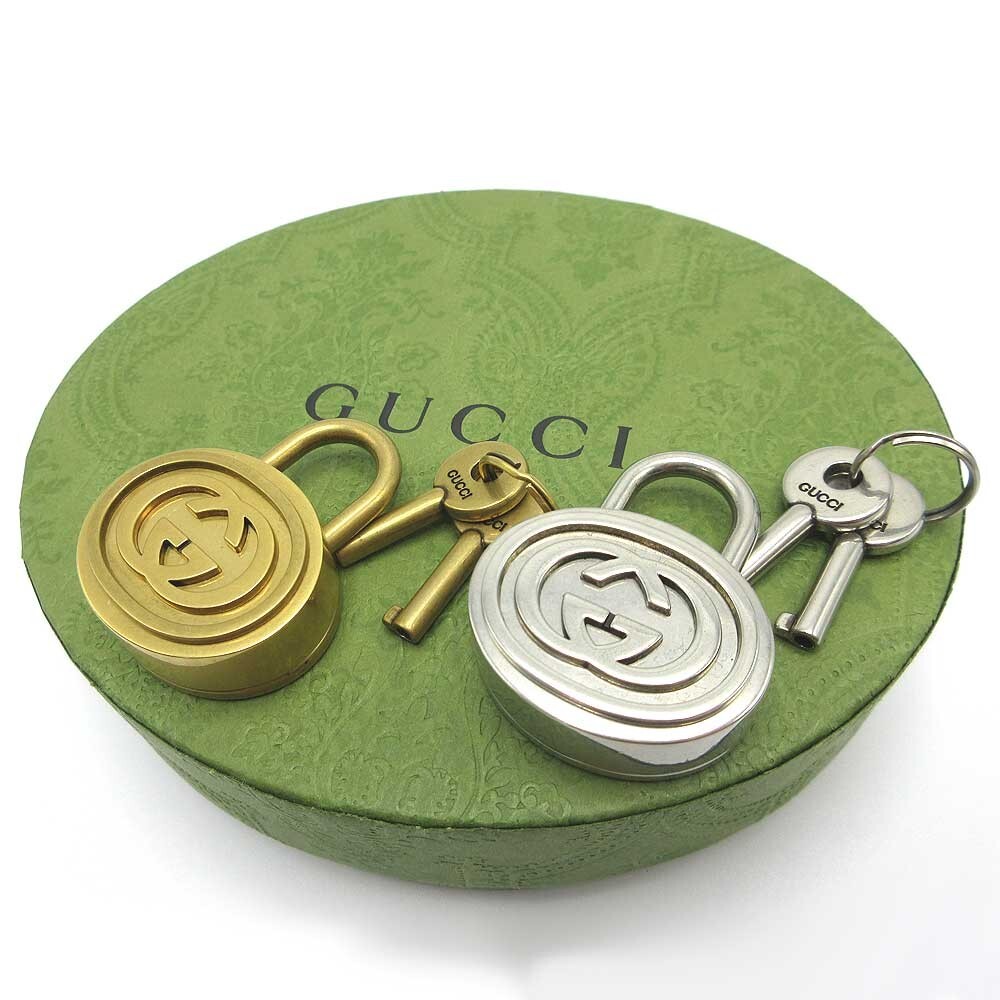  Gucci key holder GUCCI Inter locking Gpado lock south capital pills key x2 antique style metal fittings 751997 J1600 8933 outlet lady's 