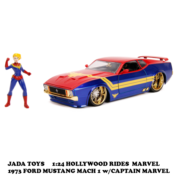 1:24 CAPTAIN MARVEL & 1973 FORD MUSTANG MACH 1 【キャプテンマーベル ミニカー】_画像2