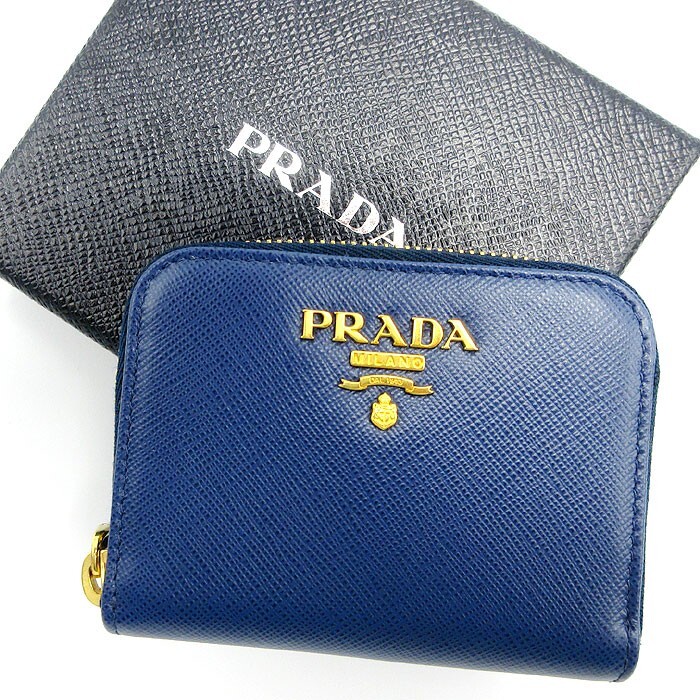 プラダ コインケース PRADA メタルロゴ カードケース 1MM268 QWA F0016 SAFFIANO METAL / BLUETTE アウトレット レディース _画像3