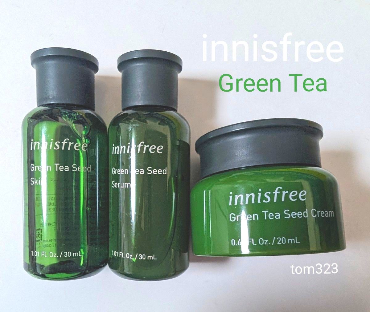 ■新品■innisfree イニスフリー グリーンティー シードセラム スキン クリーム トライアル 3点セット 美容液 化粧水