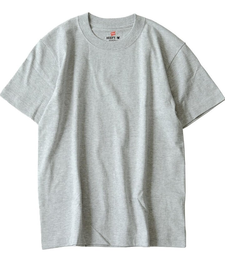 ビーフィー 2枚組 ヘザーグレー　メンズ ユニセックス Tシャツ 半袖 Ｌ BEEFY-T ヘインズ Hanes BEEFY　_画像2