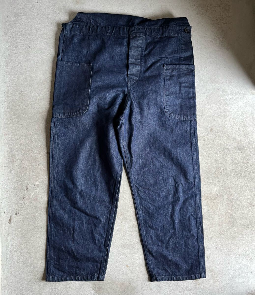 HATSKI Washi Denim Overall 和紙デニム オーバーオール デニム サロペット インディゴ カツラギ