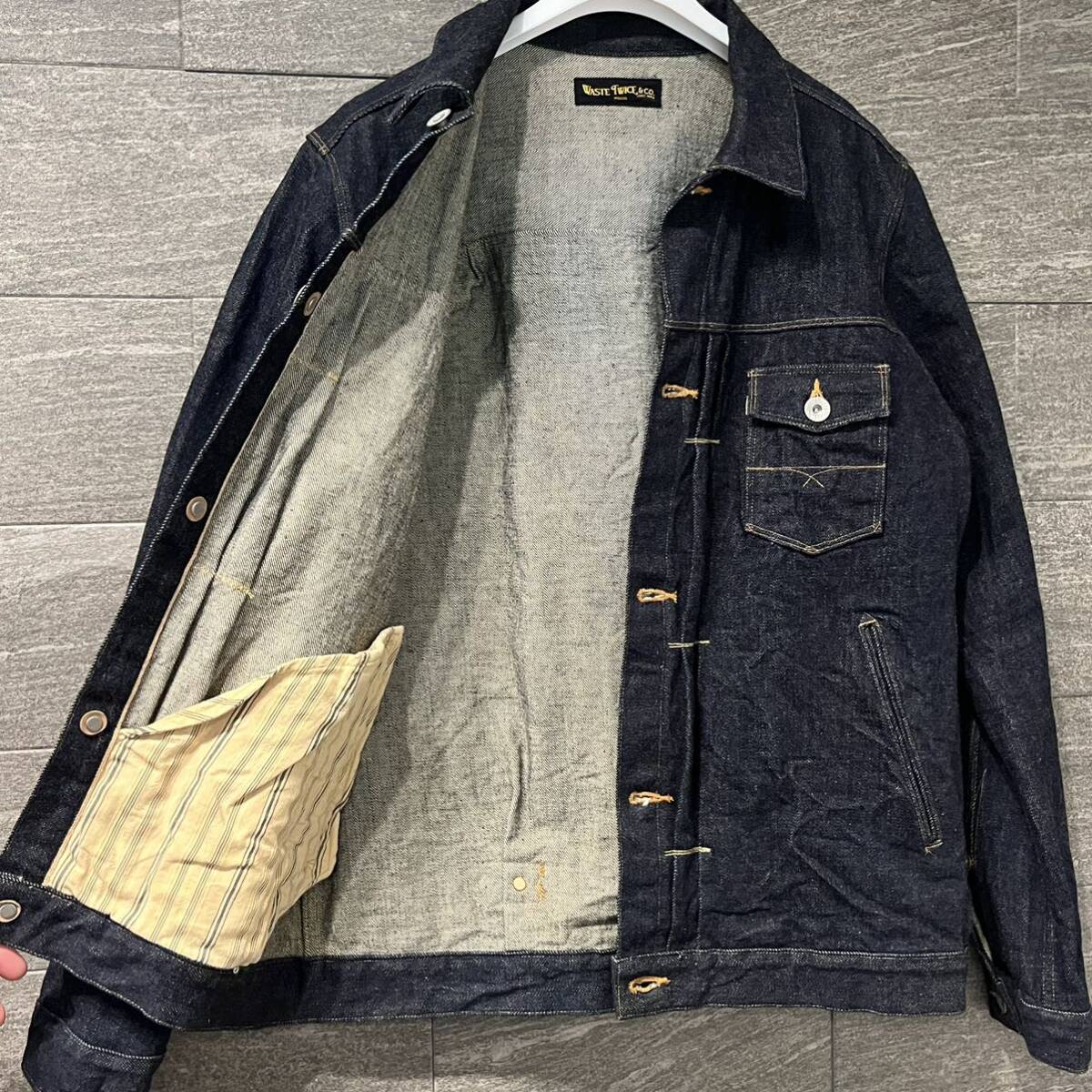 WASTE TWICE ウェストトゥワイス 日本製 SINGLE STICH INDIGO JACKET 506 1st デニムジャケット　Gジャン アウター