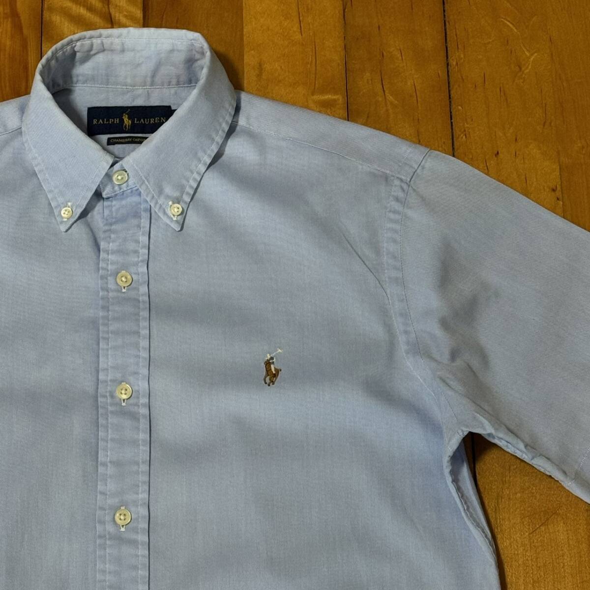  Ralph Lauren короткий рукав оскфорд рубашка синий S BD рубашка po колено вышивка 