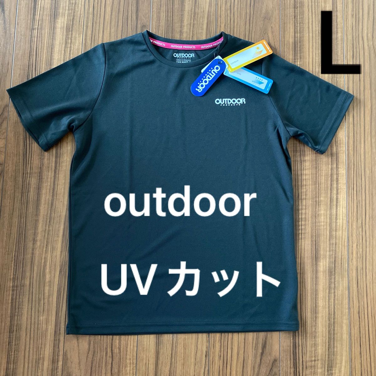 新品タグ付　レディース　outdoor アウトドア　UVカット 半袖Tシャツ 吸汗速乾　Lサイズ