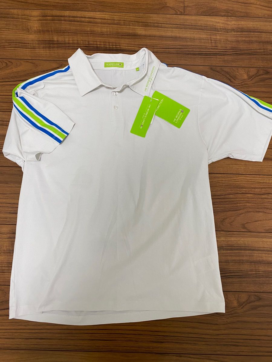 新品　メンズ 半袖ポロシャツ　HK WORKS LONDON  Lサイズ UVカット ゴルフ