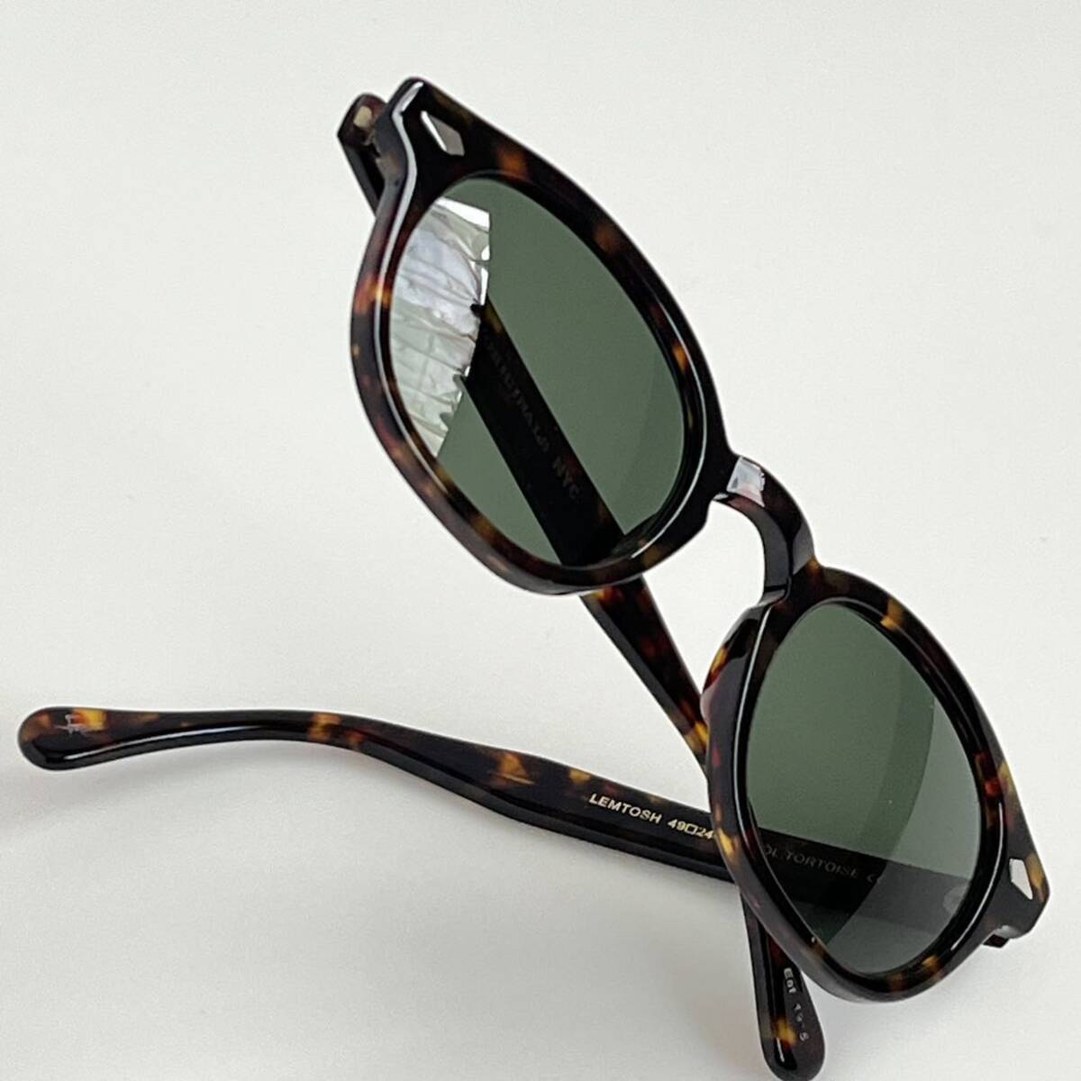 【美品】MOSCOT モスコット LEMTOSH SUN レムトッシュ サン TORTOISE トータス べっ甲柄 49□24-145 伊達メガネ サングラス_画像2