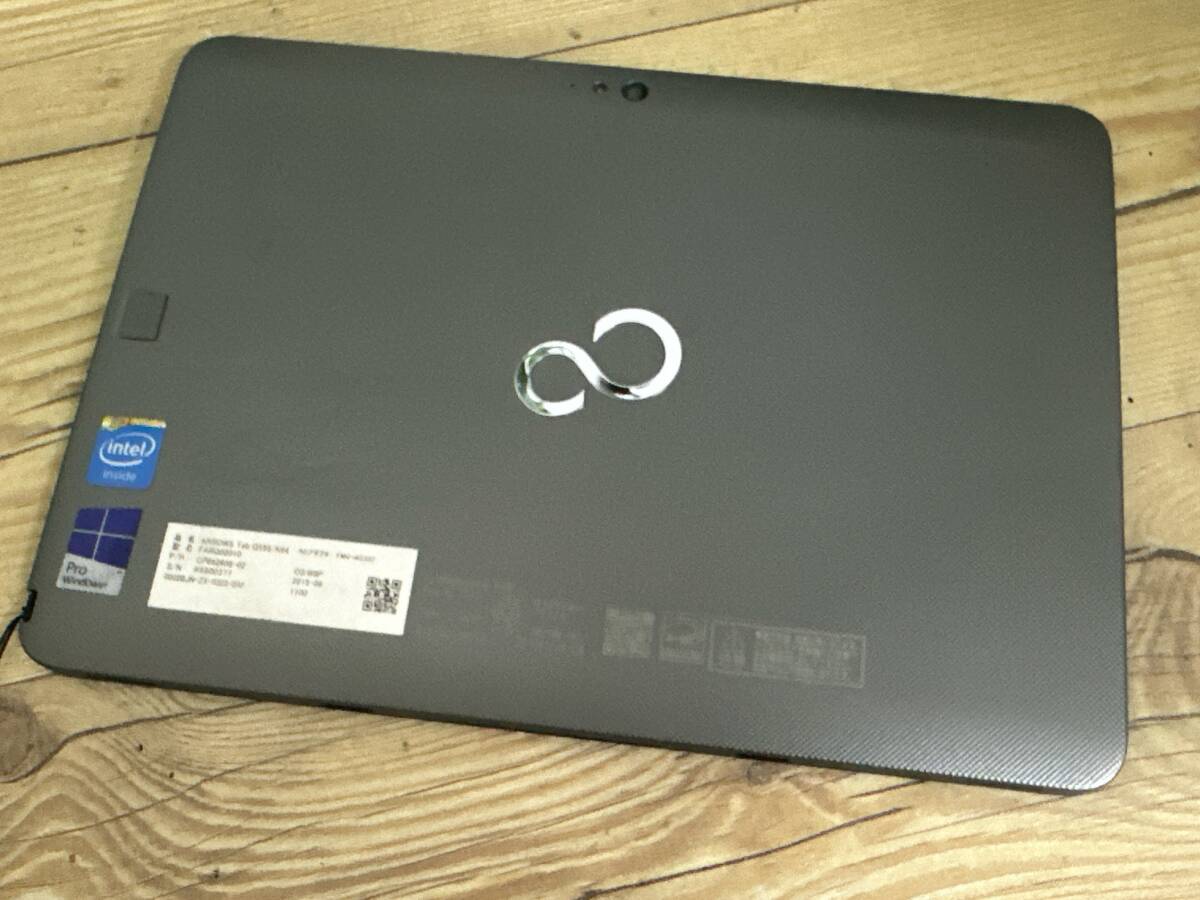 【動作OK】富士通 ARROWS Tab Q555/K64 [Atom Z3795 1.59GHz/RAM:4GB/SSD:128GB/10.1インチ]Windows 10 タブレットPC 動作品の画像2