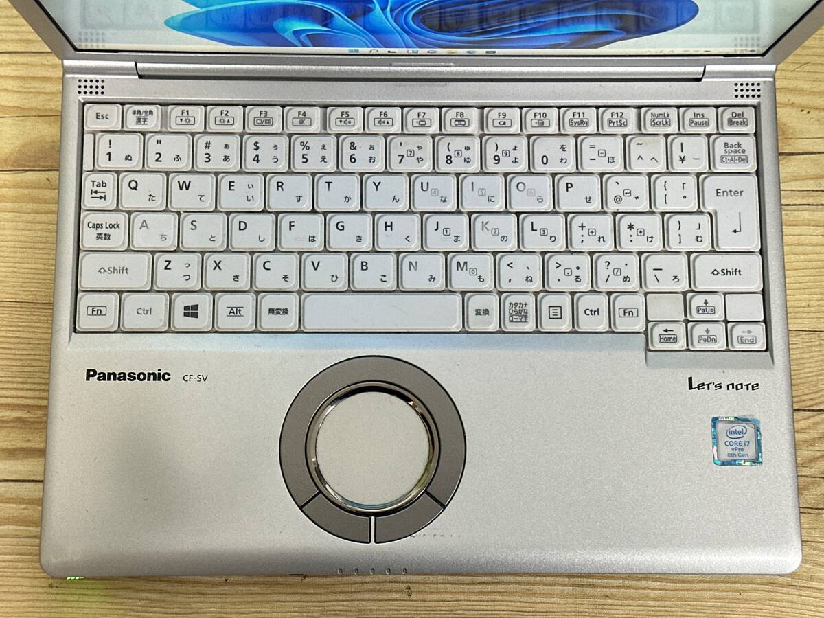 【動作品】Panasonic Let's note CF-SV7[Core i7 8650U 1.9GHz/RAM:16GB/SSD:512GB/12.1インチ]Windows 11 動作品_画像2