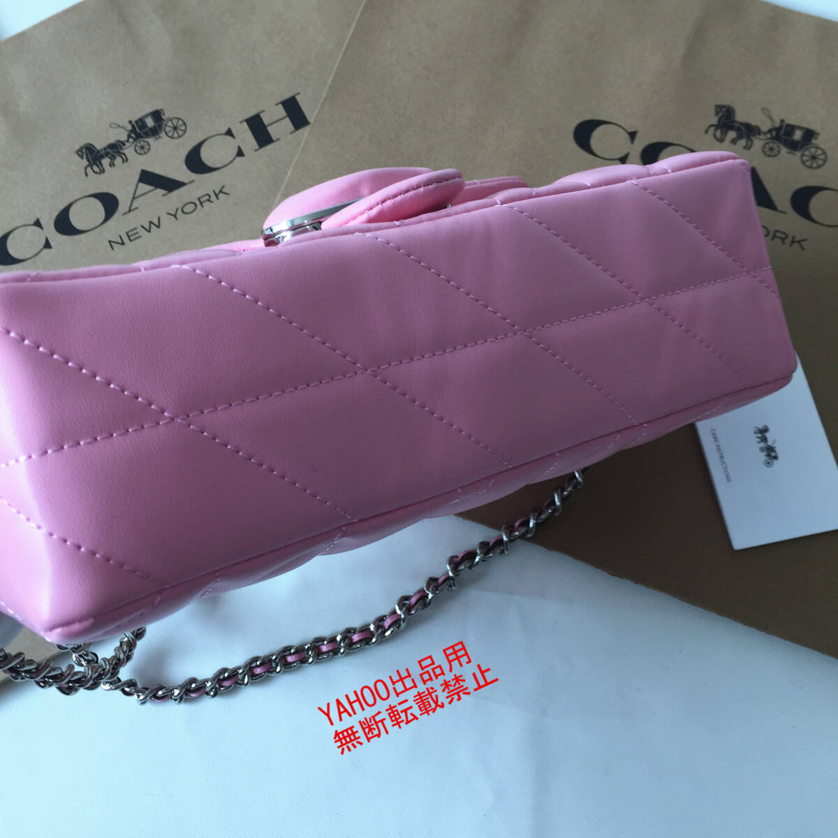 ★COACHバッグ★コーチ CP147 ビビッドピンク タビー ショルダーバッグ 26・キルティング クロスボディーレディースバッグ アウトレット品の画像5