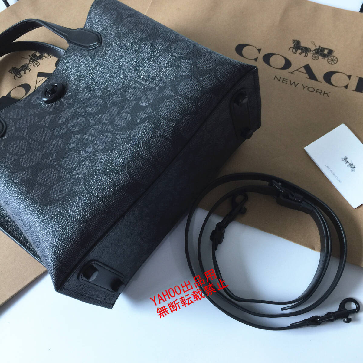 *COACH bag * Coach new work C8562 charcoal black handbag tote bag shoulder bag man and woman use outlet new goods 