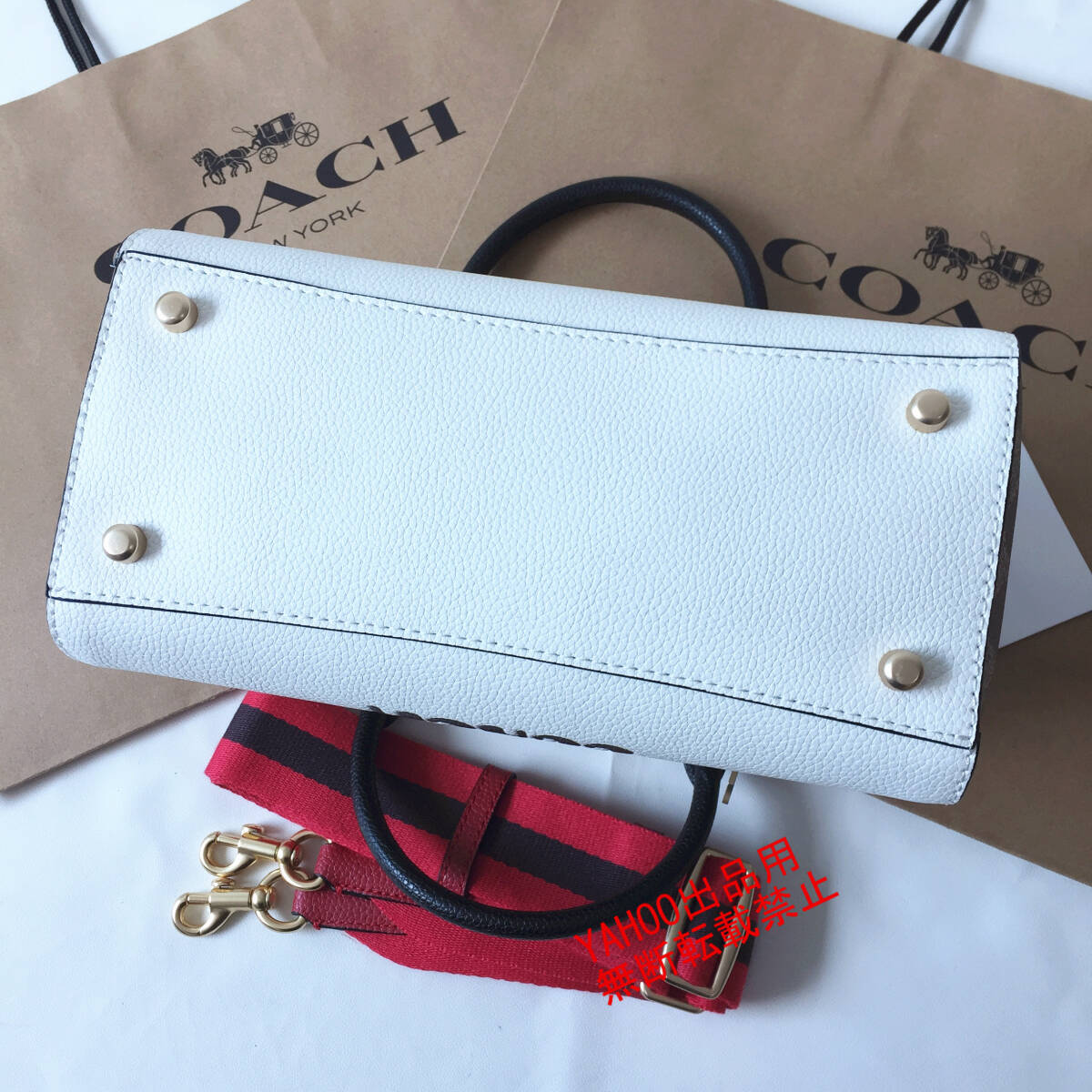 ★COACHバッグ★コーチ 6164 チョーク COACH X PEANUTS ハンドバッグ ショルダーバッグ クロスボディー2WAY ボストンバッグ アウトレット品_画像5