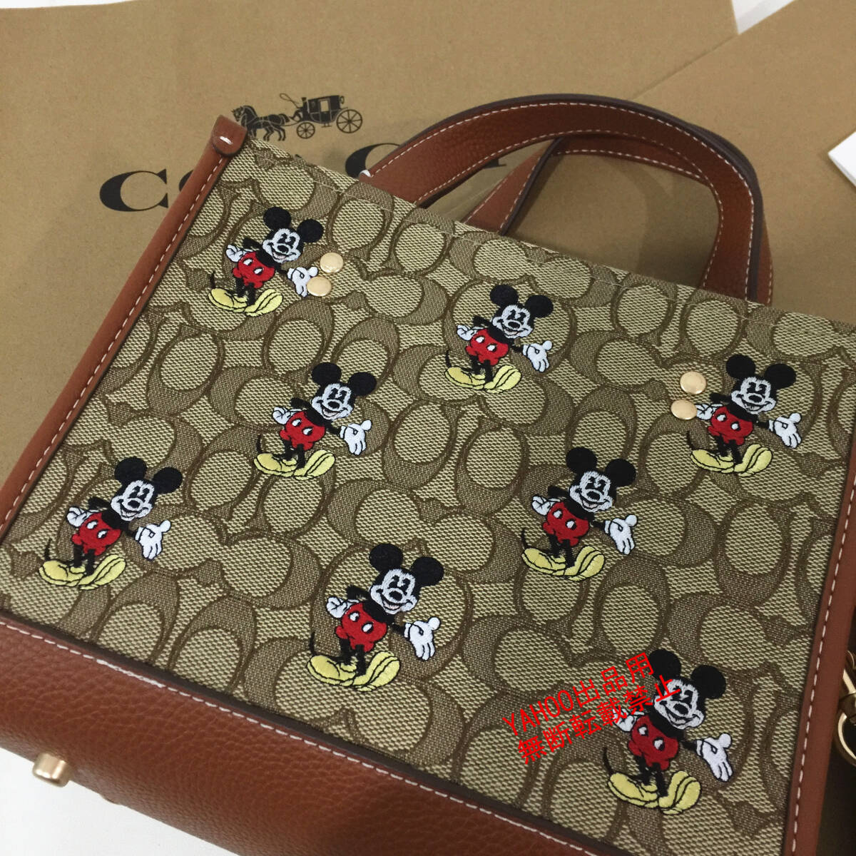 ★COACHバッグ★コーチ CM199 ミッキー DISNEY X COACH 限定コラボ ハンドバッグ トートバッグ ショルダーバッグ アウトレット品 新品_画像2