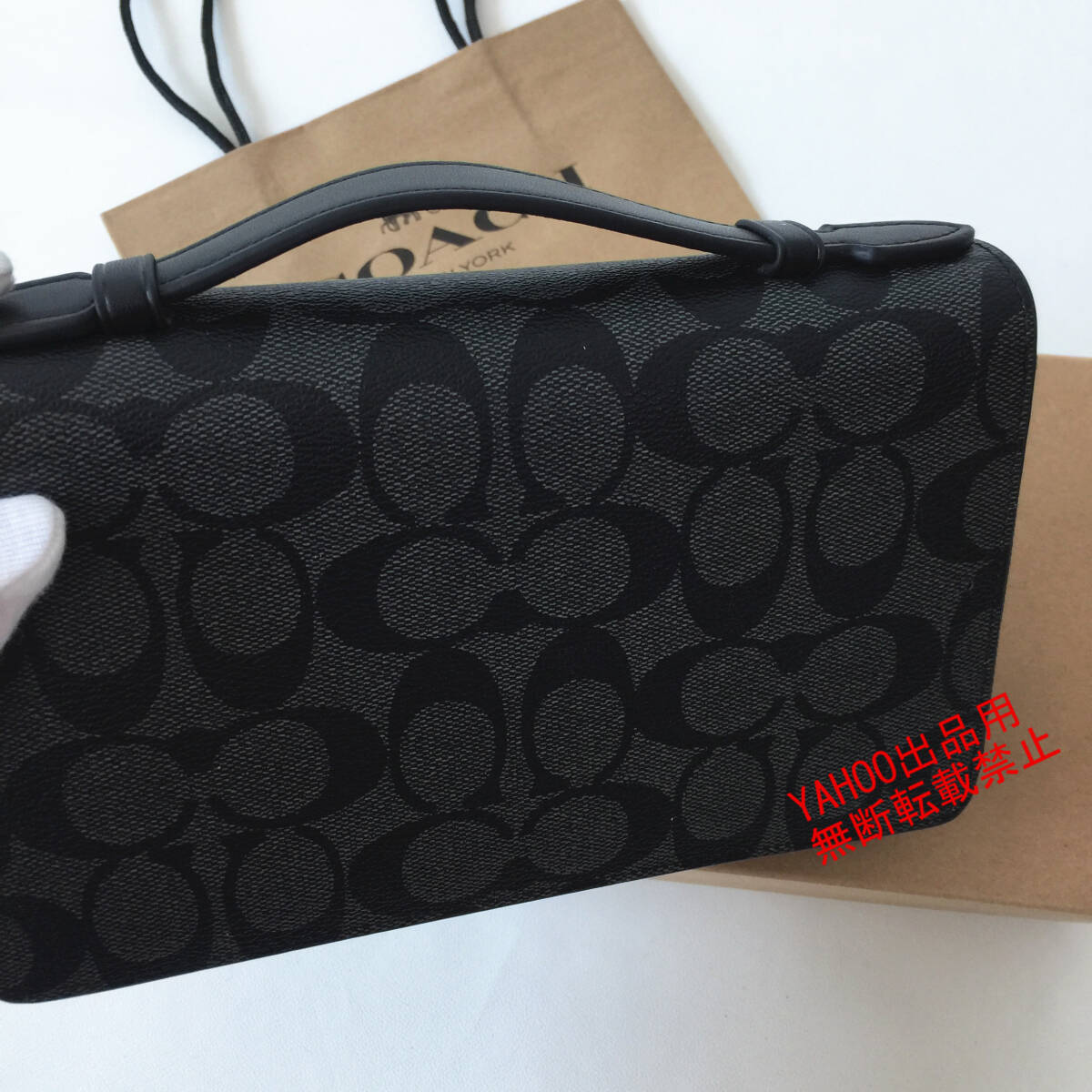 ★COACH財布★コーチ長財布 F93504 ダブルジップ オーガナイザー セカンドバッグ メンズ長財布 小銭入れあり アウトレット品 新品未使用_画像3