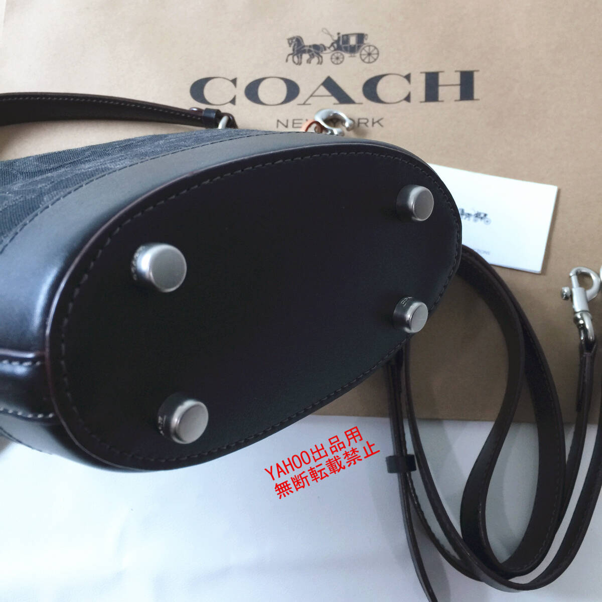 ★COACHバッグ★コーチ CT132 ネイビー ハンドバッグ トートバッグ ショルダーバッグ 手提げバッグ バケツ型バッグ アウトレット品 新品_画像5