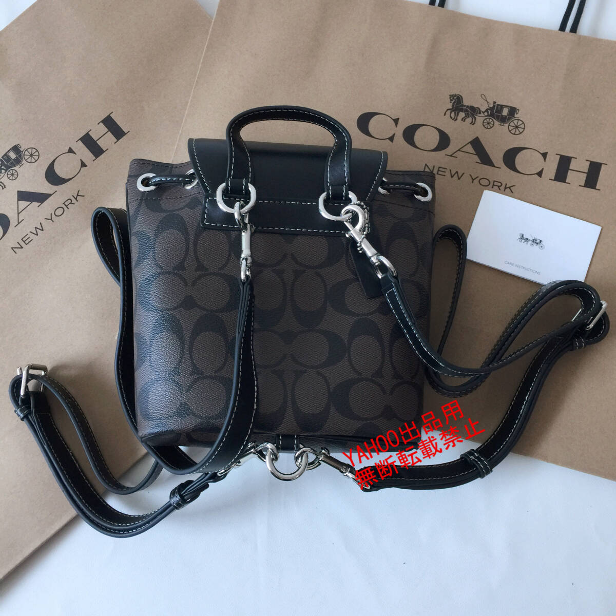 ★COACHバッグ★コーチ CL458 リュック バックパック シグネチャー コンバーチブル ボディバッグ レディースバッグ アウトレット品 新品_画像3