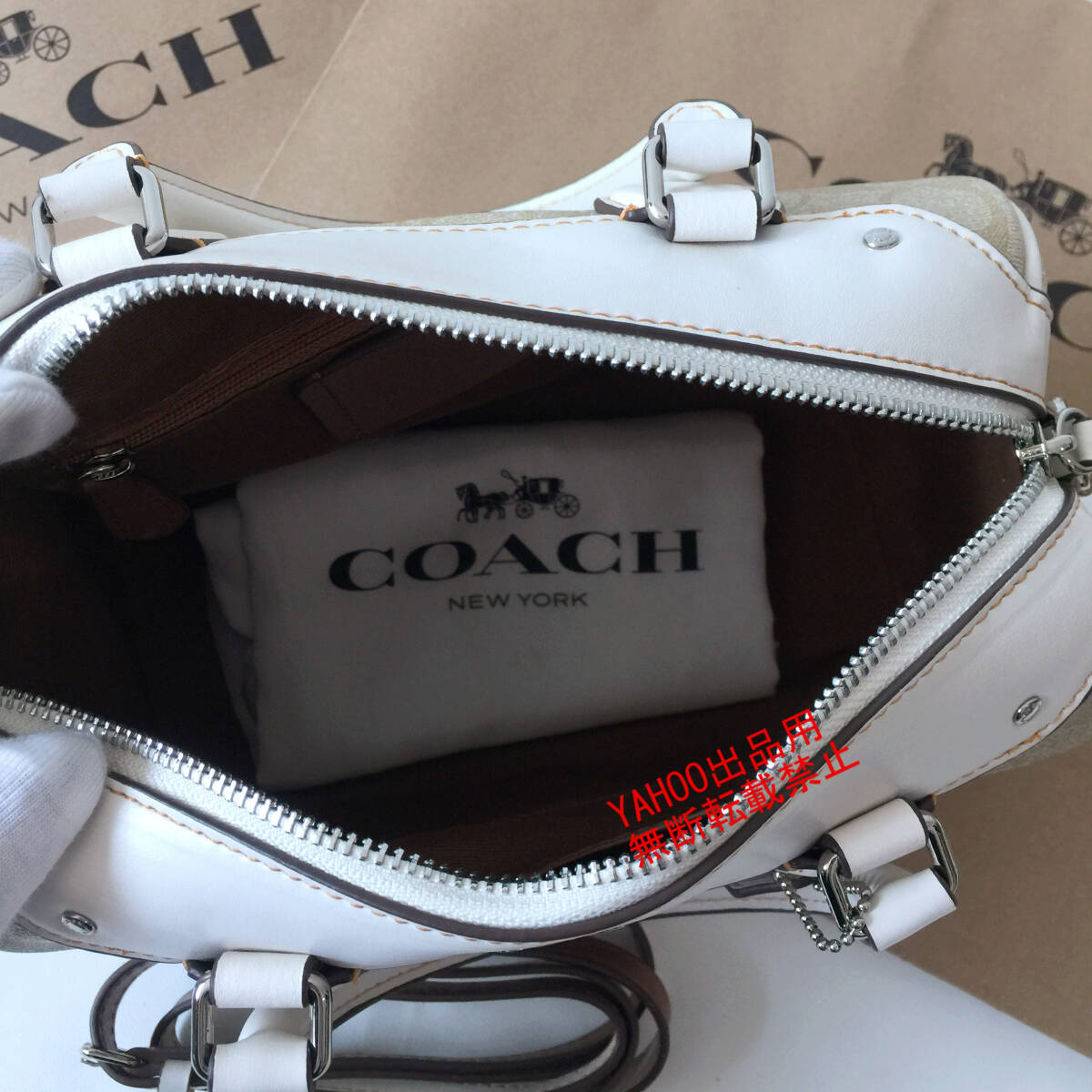 ★COACHバッグ★コーチ F29357 ディズニーミニーマウス パッチワーク ショルダーバッグ ハンドバッグ レディース アウトレット品 新品_画像6