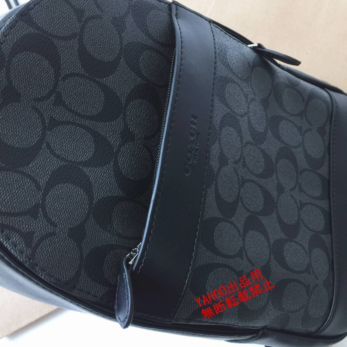 ★COACHバッグ★コーチ F54787 チャコール×ブラック ボディーバッグ スリングバッグ ショルダーバッグ クロスボディーアウトレット品 新品_画像5