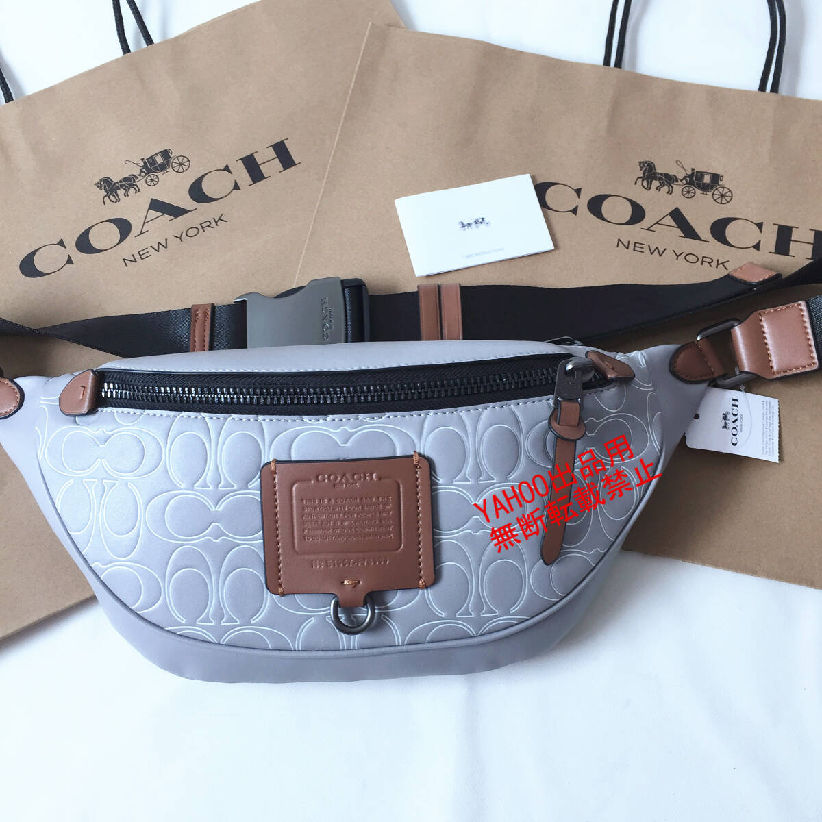 ★COACHバッグ★コーチ F78899 グレー ボディーバッグ ベルトバッグ ウエストバッグ クロスボディーショルダーバッグ アウトレット品 新品_画像1