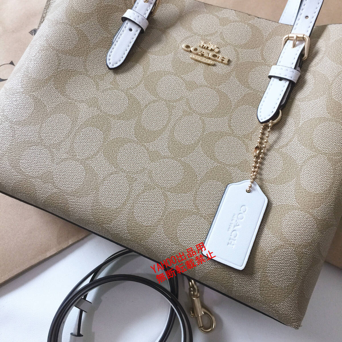 ★COACHバッグ★コーチ C4250 カーキ×チョーク ハンドバッグ トートバッグ ショルダーバッグ 手提げバッグ アウトレット品 新品_画像2