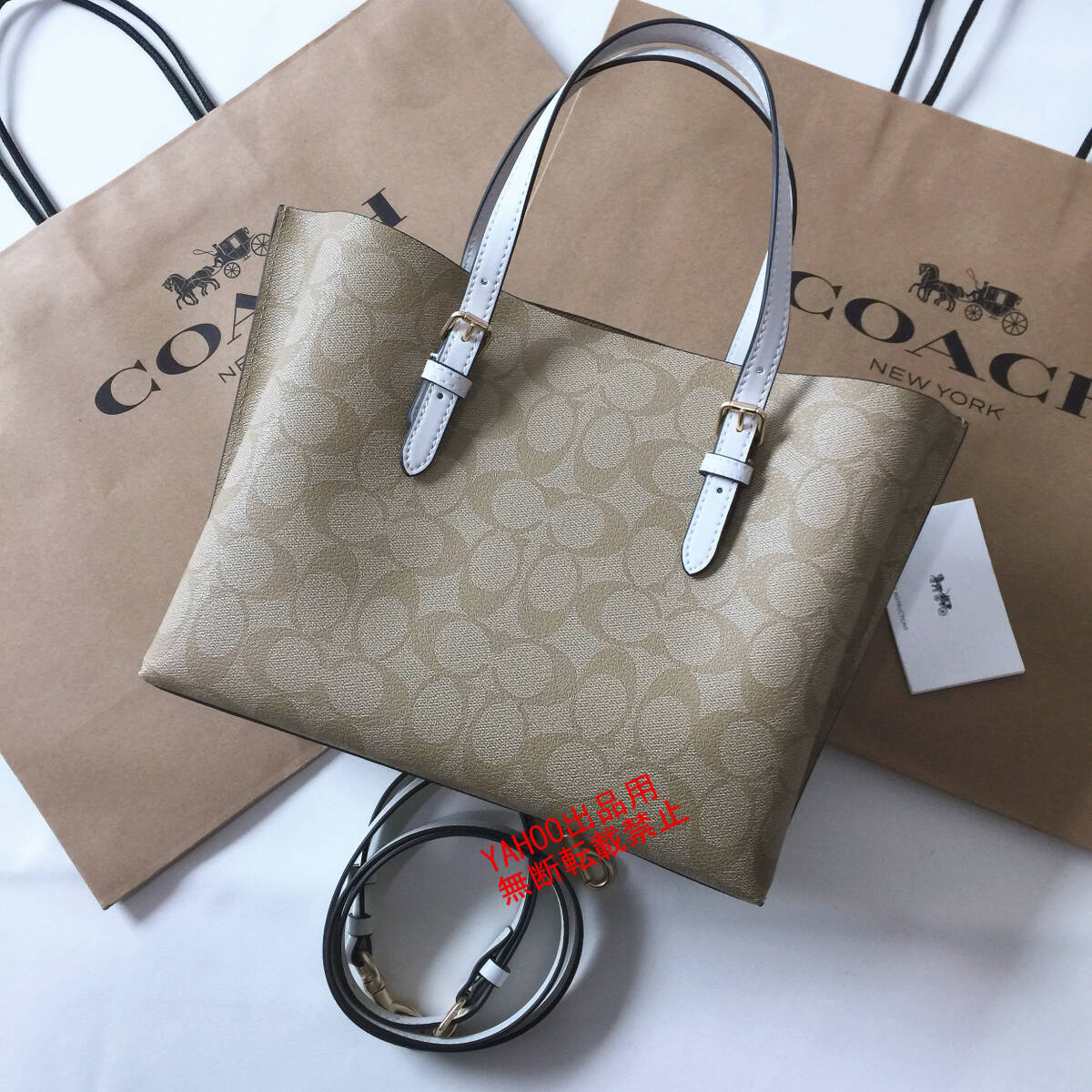 ★COACHバッグ★コーチ C4250 カーキ×チョーク ハンドバッグ トートバッグ ショルダーバッグ 手提げバッグ アウトレット品 新品_画像3