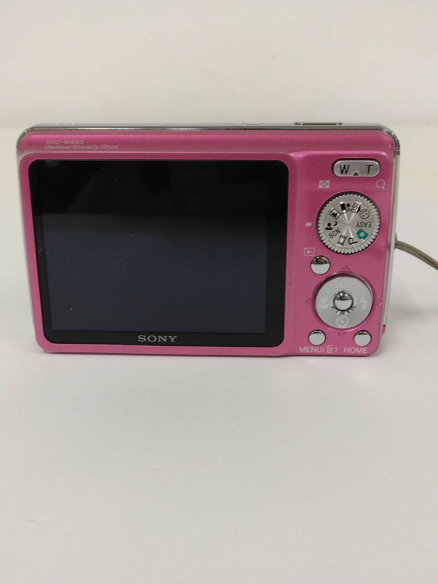 100円～★SONY ソニー Cyber-Shot サイバーショット DSC-W220 コンパクトデジタルカメラ ピンク 稼働品 バッテリー充電器付き_画像3