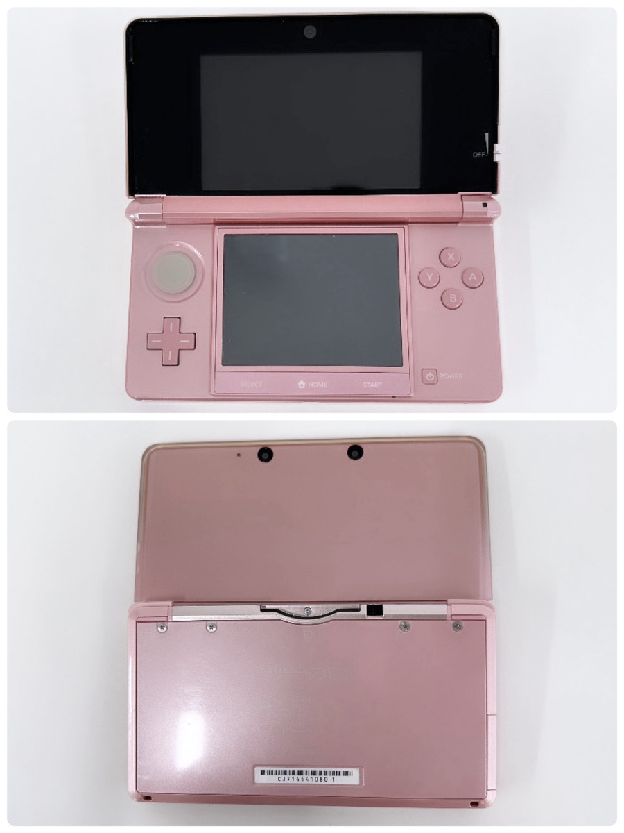 100 jpy ~*NINTENDO nintendo 3DS MISTY PINK Misty pink WAP-002 body boxed adaptor 3DS soft nintendogs+cats