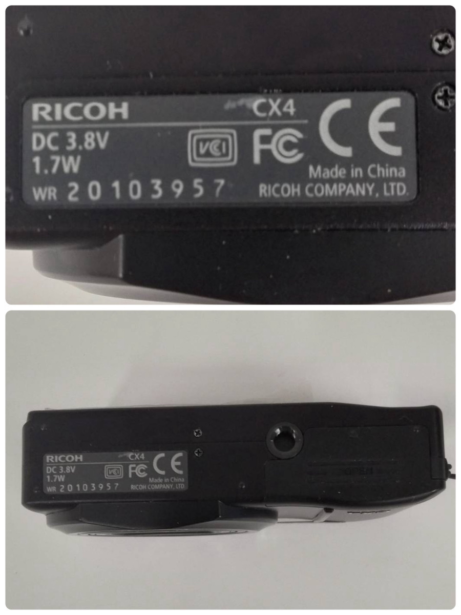 100円～★RICHO リコー CX4 コンパクトデジタルカメラ 稼働品 バッテリー充電器付き デジタルカメラ ブラック 美品_画像9