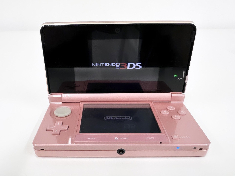 100 jpy ~*NINTENDO nintendo 3DS MISTY PINK Misty pink WAP-002 body boxed adaptor 3DS soft nintendogs+cats