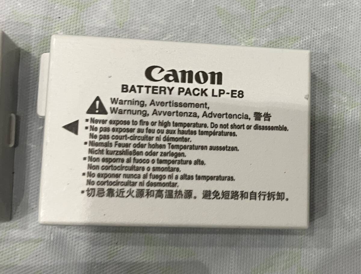 キヤノン Canon バッテリーチャージャー LC-E8 バッテリーLP‐E8 ２個の画像2
