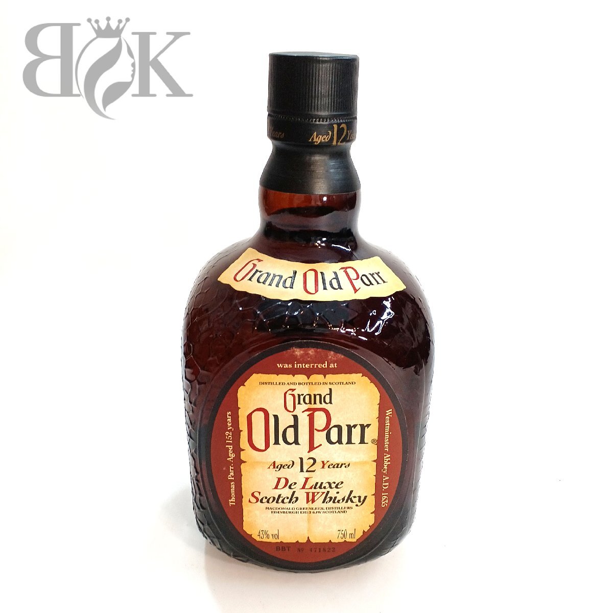 グランド オールドパー 12年 スコッチウイスキー 43% 750ml 洋酒 古酒 未開栓 Grand Old Parr ★の画像1