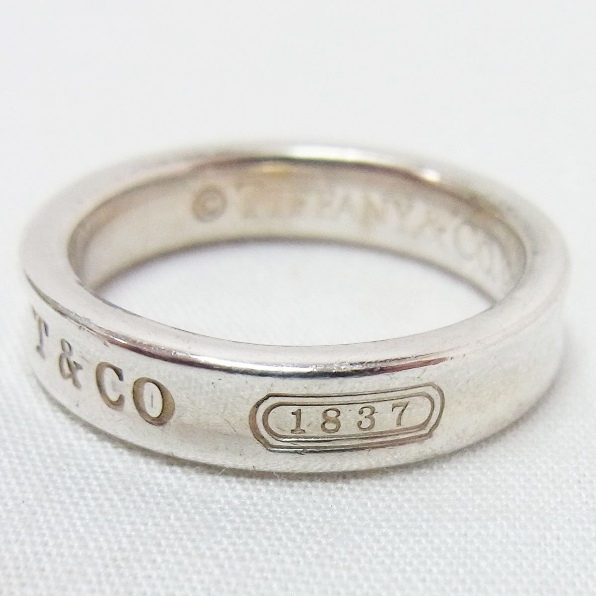 ティファニー ナローリング 1837 SV シルバー 指輪 約3.5g 約6号 幅:約3.9mm 中古品 TIFFANY&Co. ＋の画像3