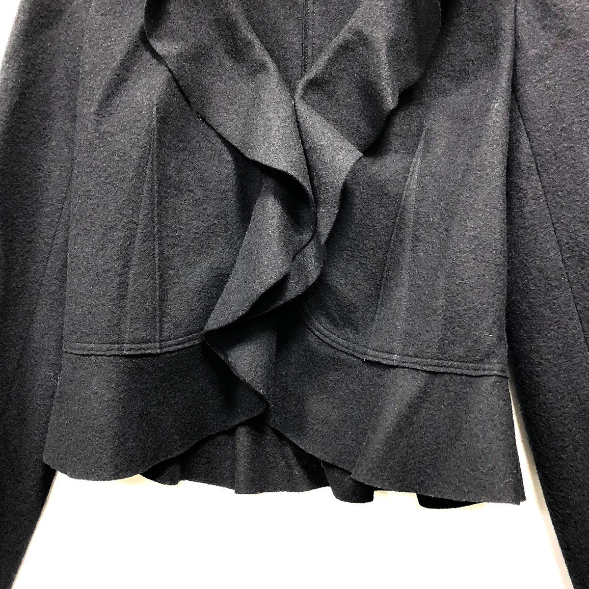 モリハナエ ウールジャケット ブラック レディース 中古 HANAE MORI サイズ表記36 ＋_画像4