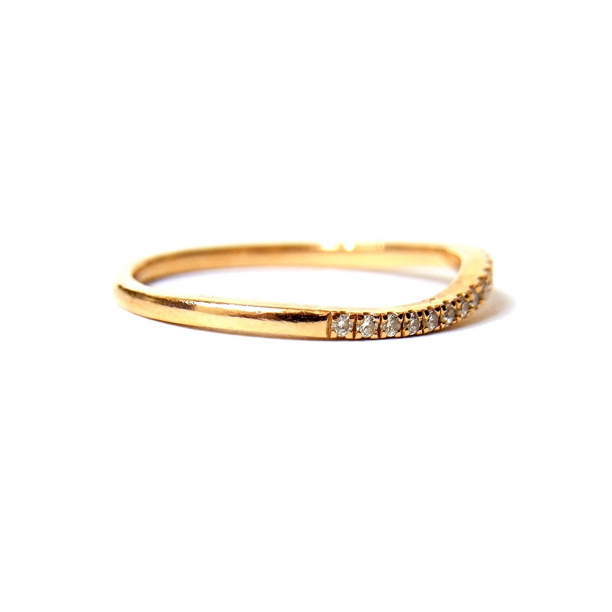  beautiful goods Vendome Aoyama K18te The Yinling g pin key ring ring diamond simple pink gold approximately 5 number gross weight approximately 0.9g ultrasound washing ending =