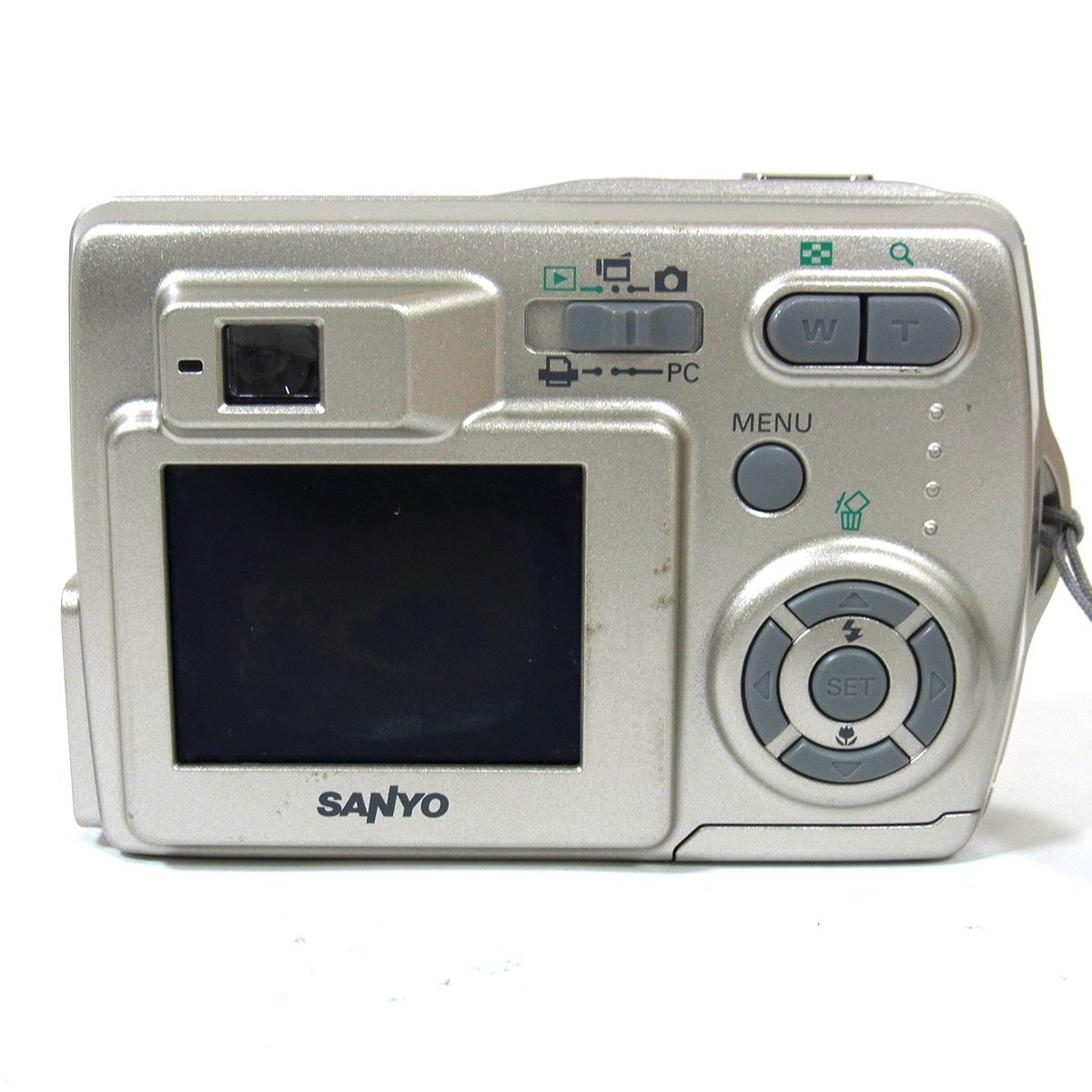 三洋 サンヨー Xacti DSC-S5型 デジタルカメラ シルバー系 通電 簡易動作確認済み SANYO ◆_画像3