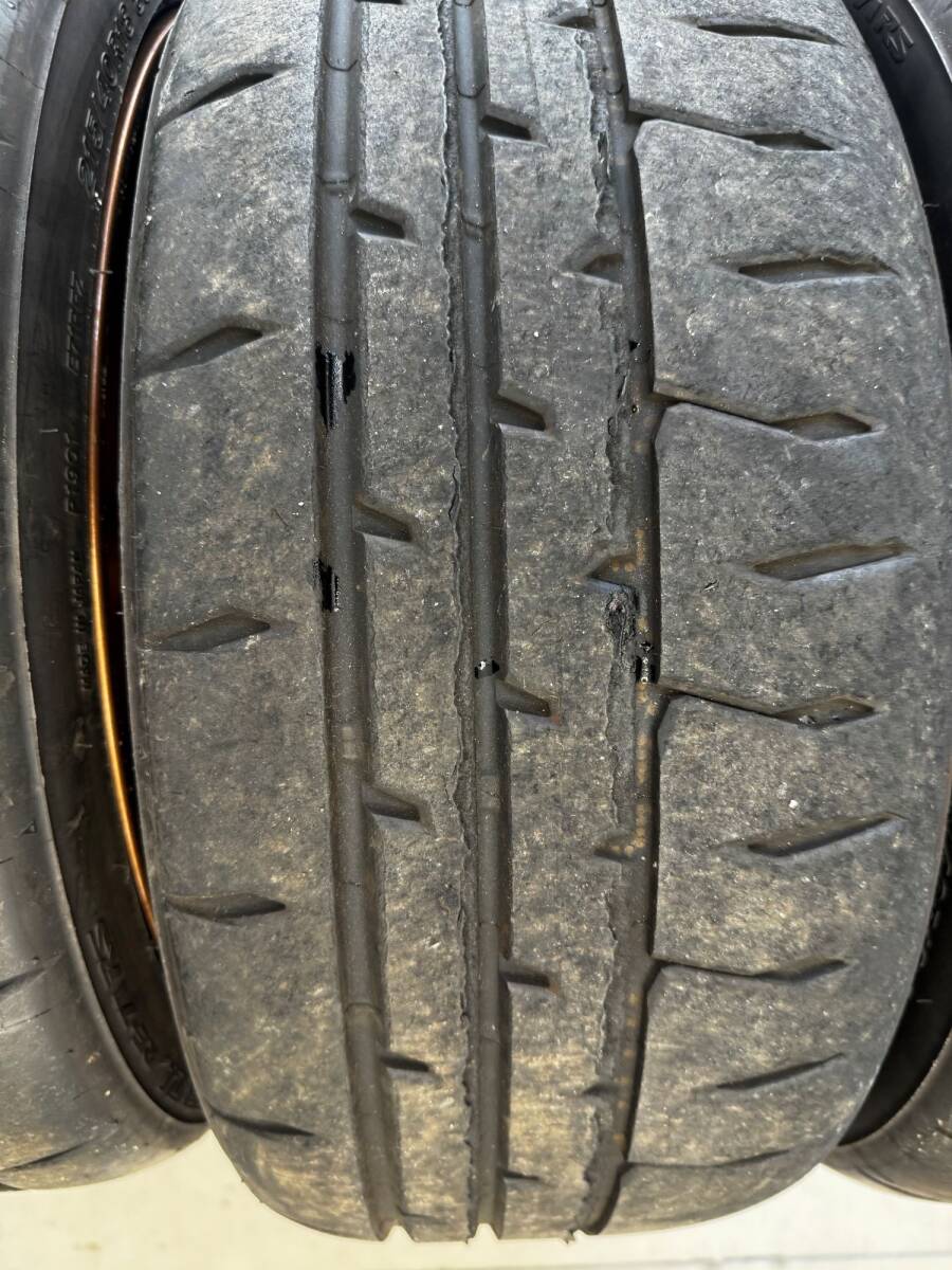 ブリヂストンポテンザ　RW007　18ⅹ8.05/100　45　ブロンズ　ポテンザRE71RS　215/40R-18 タイヤホイールセット　中古品_画像8