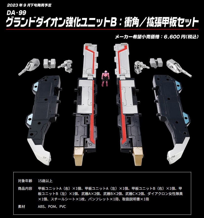 ダイアクロン DA-99 グランドダイオン強化ユニットB:衝角/拡張甲板セット_画像2