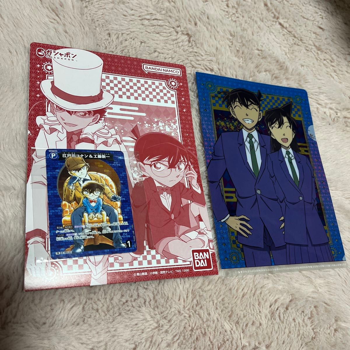 名探偵コナン カードゲーム 江戸川コナン購入特典 プロモカード 1枚とガチャガチャ(ガチャポン)ファイル 1枚セット