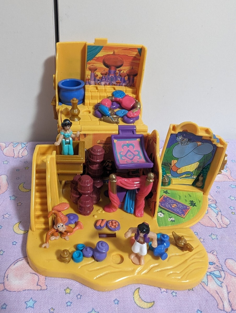 完品　ポーリーポケット　アラジン　アグラバーマーケット　ディズニー　polly pocket 　ジャスミン_画像2