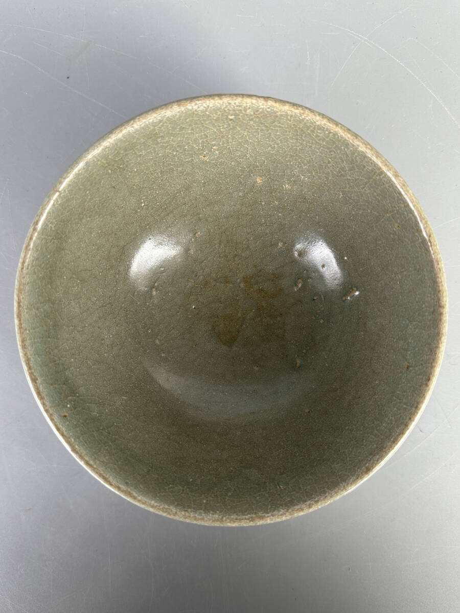 韓国美術　高麗青磁茶碗　碗　抹茶碗　茶道具　伝来品　古物　時代品　李朝　中国青磁_画像5